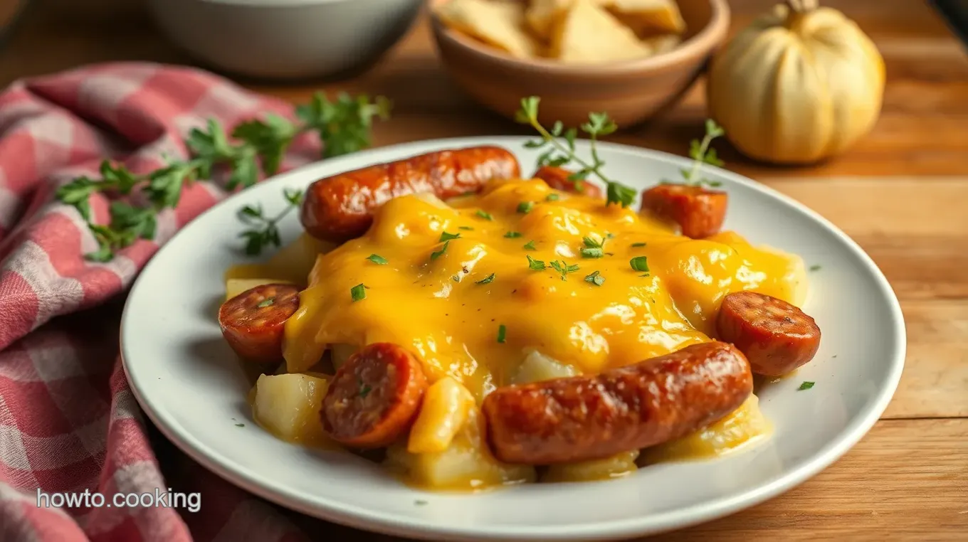 Cheesy Potato & Smoked Sausage Casserole