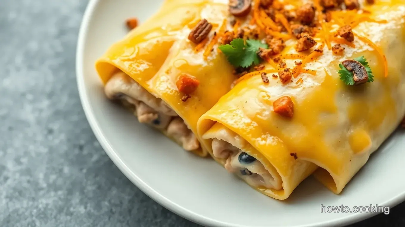 Creamy Mushroom & Wolf Chile Enchiladas