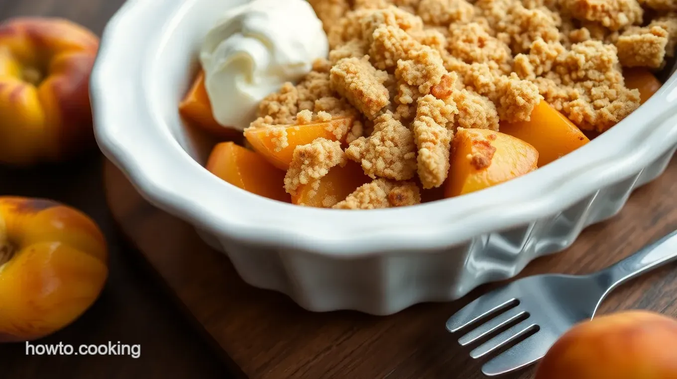 Baked Peach Crumble Delight