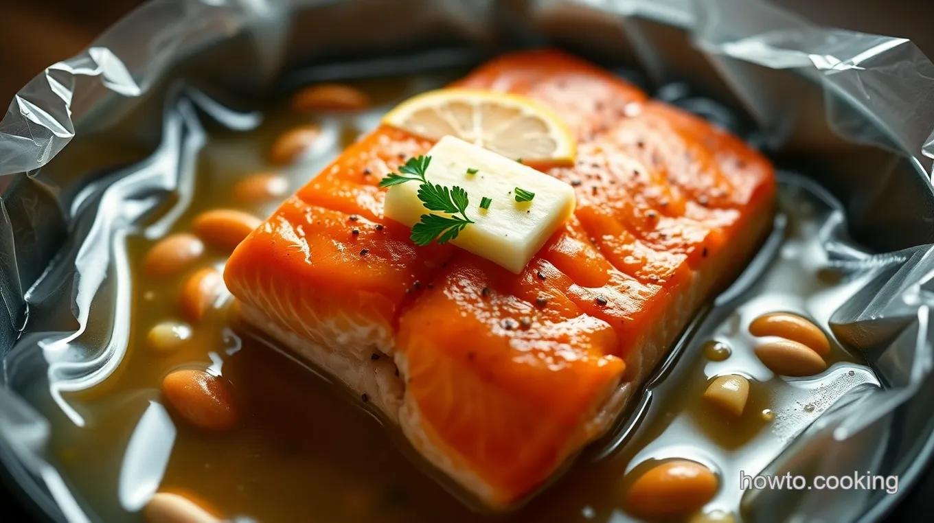 Boil in a Bag Salmon with Lemon Herb Butter