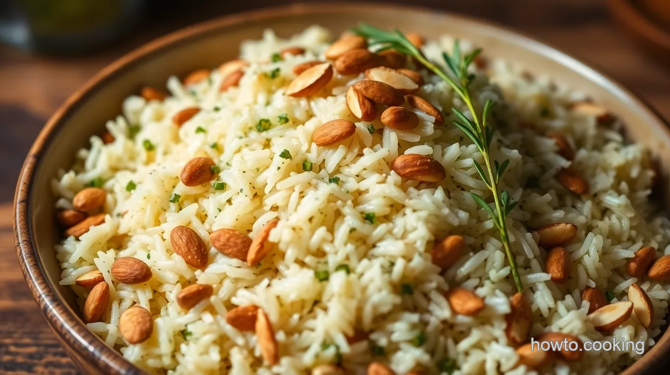 Fragrant Herb Rice Pilaf Recipe with Toasted Almonds - A Family Favorite Fragrant Herb Rice Pilaf with Toasted Almonds