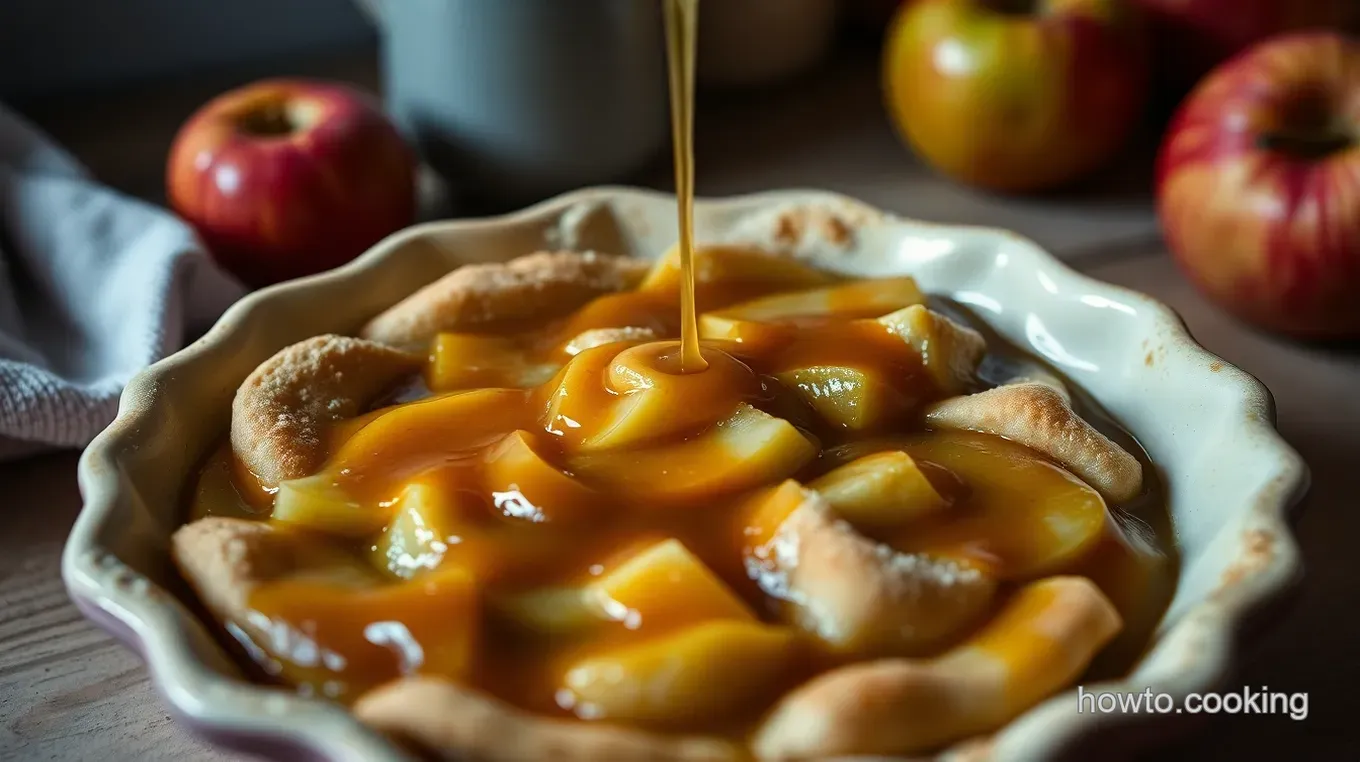 Irresistible Apple Pie with Caramel Sauce Recipe - A Family Favorite Irresistible Classic Apple Pie with Drizzled Caramel Sauce