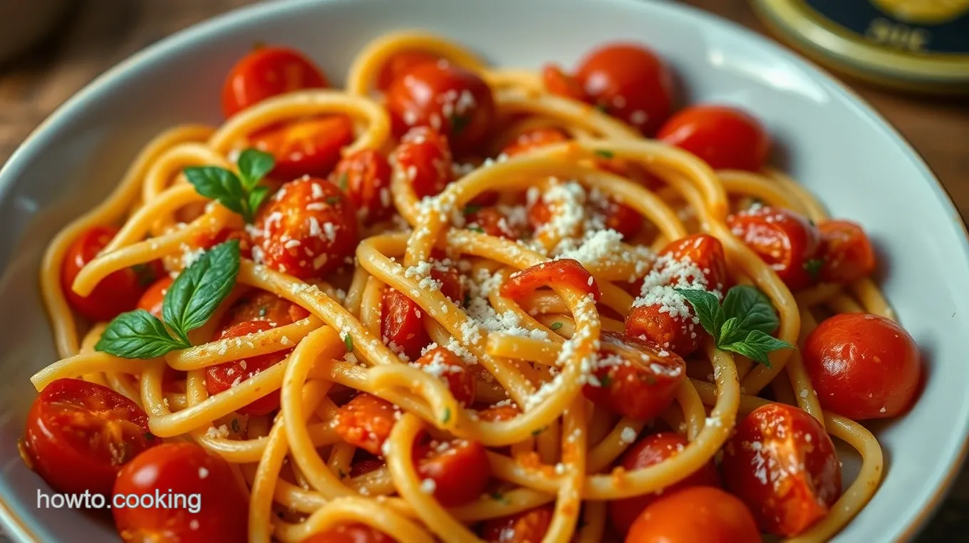 Lumache Pasta with Roasted Tomato and Basil Sauce