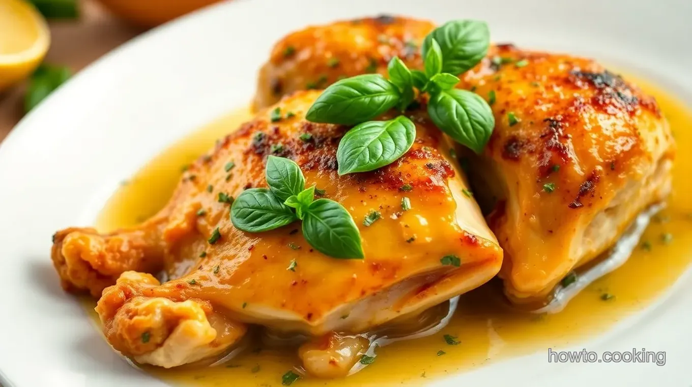 Roasted Basil Chicken and Onion Soup