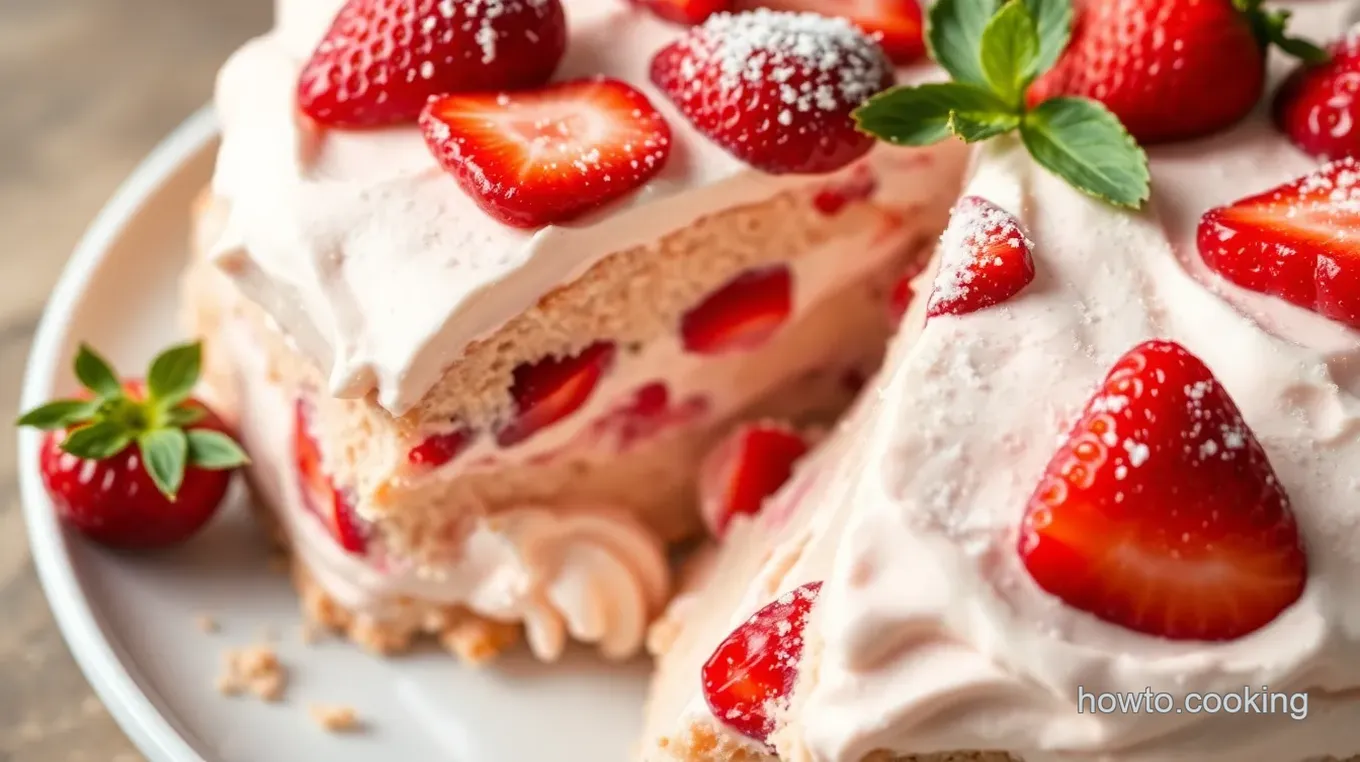 Strawberry Earthquake Cake