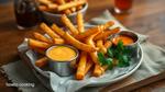 Fried Fries with Spicy Cheese Sauce