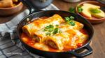 Skillet White Chicken Enchiladas Quick