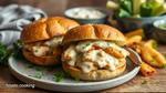 Slow Cooker Chicken Creamy Ranch Sandwiches