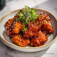 Air Fryer Honey Garlic Chicken with Tacky Glaze