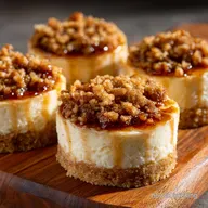 Apple Crisp Mini Cheesecakes: Creamy, Crispy Autumn Dessert Recipe