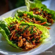 Asian Chicken Lettuce Wrap Recipe for 4 Servings