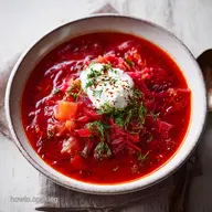 Authentic Ukrainian Borscht Soup Recipe for 8 Servings