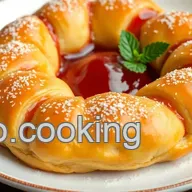 Delicious Bake Ring-Shaped Pastry with Sweet Jelly Joy: A Family Favorite
