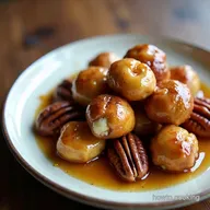 My GoTo Baked Brie Pecans with Maple Glaze