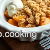 Baked Peach Crumble Delight