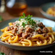 Beef and Rotini in Parmesan Garlic Sauce 45Min Supper