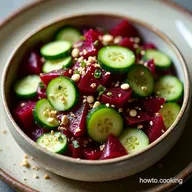 Simple Cucumber and Beetroot Salad with Zesty LemonDill Dressing