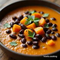 Easy Black Bean Pumpkin and Butternut Squash Soup Recipe