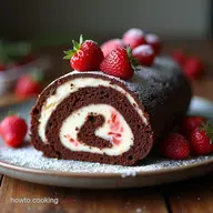 Elegant Black Forest Roll Cake Recipe Chocolate Roulade