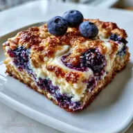 Blueberry Cheesecake Baked Oats for 2