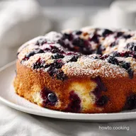 Blueberry Sour Cream Coffee Cake with Cinnamon Streusel Topping
