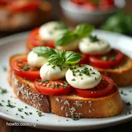 Bruschetta with Mozzarella Easy Italian Sunshine on Toast