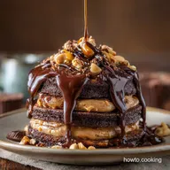 Chocolate Peanut Butter Pancakes Indulgent Buckeye Stack