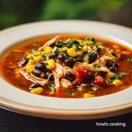 Can Chicken Taco Soup with Corn and Black Beans in 20 Minutes