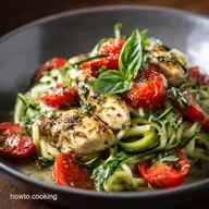 Caprese Chicken Zucchini Noodles Easy 30-Minute Low Carb Recipe