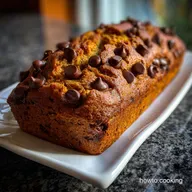 Chocolate Chip Pumpkin Bread with Moist Crumb