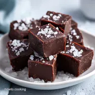 Chocolate Fudge with Sea Salt in 7 Mins