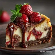Decadent Chocolate Strawberry Swirl Cheesecake Recipe Foolproof Bake