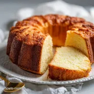 Classic Pound Cake with Silky Vanilla Glaze for 16 Servings