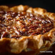 Southern Pecan Pie: Deep Caramel Filling Flaky Pie Crust Edges