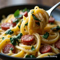 Easy OnePan Creamy Smoked Sausage Pasta 40Min Dinner
