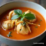 The Ultimate Comfort Homemade Thai Red Curry Dumpling Soup