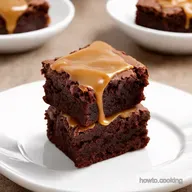 Double Chocolate Brownies with Salted Caramel Icing