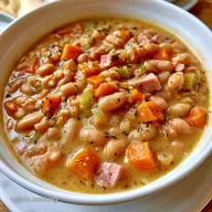 Dutch Oven Bean Soup with Navy Beans