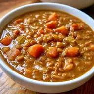 Dutch Oven Lentil Soup for 6 Servings