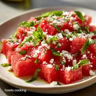 Watermelon Salad with Feta and Mint