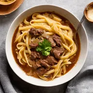 French Onion Beef and Noodles Proper Comfort Food