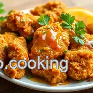 Fry Apple Chicken with Sweet Honey Glaze
