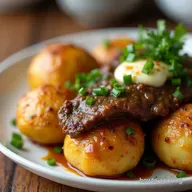 Slow Cooker Garlic Butter Beef Bites Potatoes Easy Weeknight Comfort