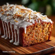 Glazed Carrot Coconut Bread UltraMoist Loaf with Coconut Glaze