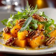 Thanksgiving Salad: Golden Harvest Butternut Squash Pecan Side