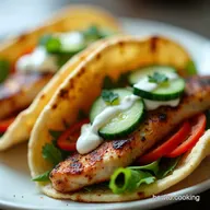 Greek Chicken Gyros with Cucumber Tzatziki OPA