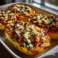 Greek Chicken Spaghetti Squash: Healthy Mediterranean Bake