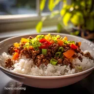 Tasty Ground Beef And Rice Bowl in 15 Minutes