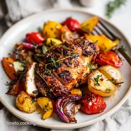 Harissa Chicken Sheet Pan Meal with Feta for 4 Servings
