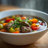 Hearty Beef and Vegetable Soup Recipe in 45 Minutes